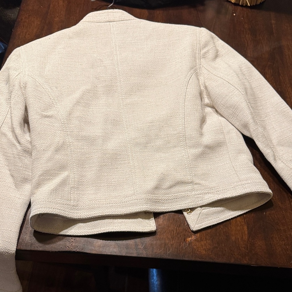 Balmain Ivory Blazer with Gold Accents - Picture 8 of 9